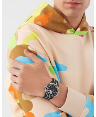 Men's Glam Chronograph Quartz Two Tone Bracelet Watch, 44mm