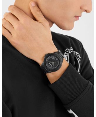 Plein Sport Men's 3 Hand Date Quartz IP Black Bracelet Watch, 44mm