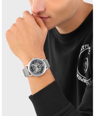 Men's Iron Tiger 3 Hand Quartz Stainless Steel Bracelet Watch, 44mm