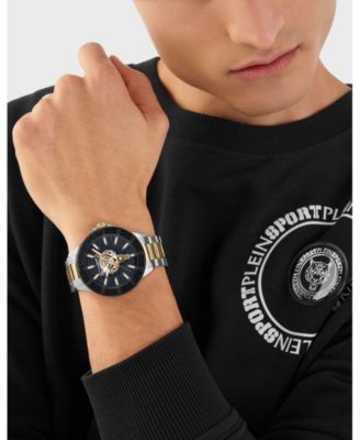 Men's City Rush 3 Hand Date Quartz Two Tone Bracelet Watch, 45mm