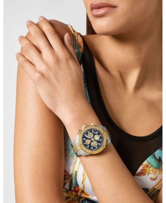 Men's Hurricane Chronograph Date Quartz Two Tone Bracelet Watch, 44mm