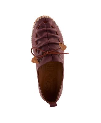 BERNA Leather Slip-On Shoes with Elastic Vamp and Whip-Stitched Details