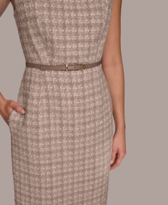 Women's Tweed Midi A-Line Dress