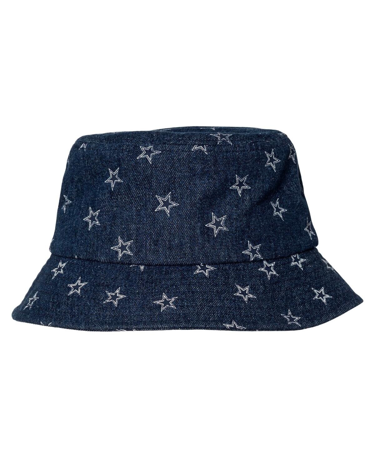 The Wild Collective Women's Navy Dallas Cowboys Denim Bucket Hat In Blue
