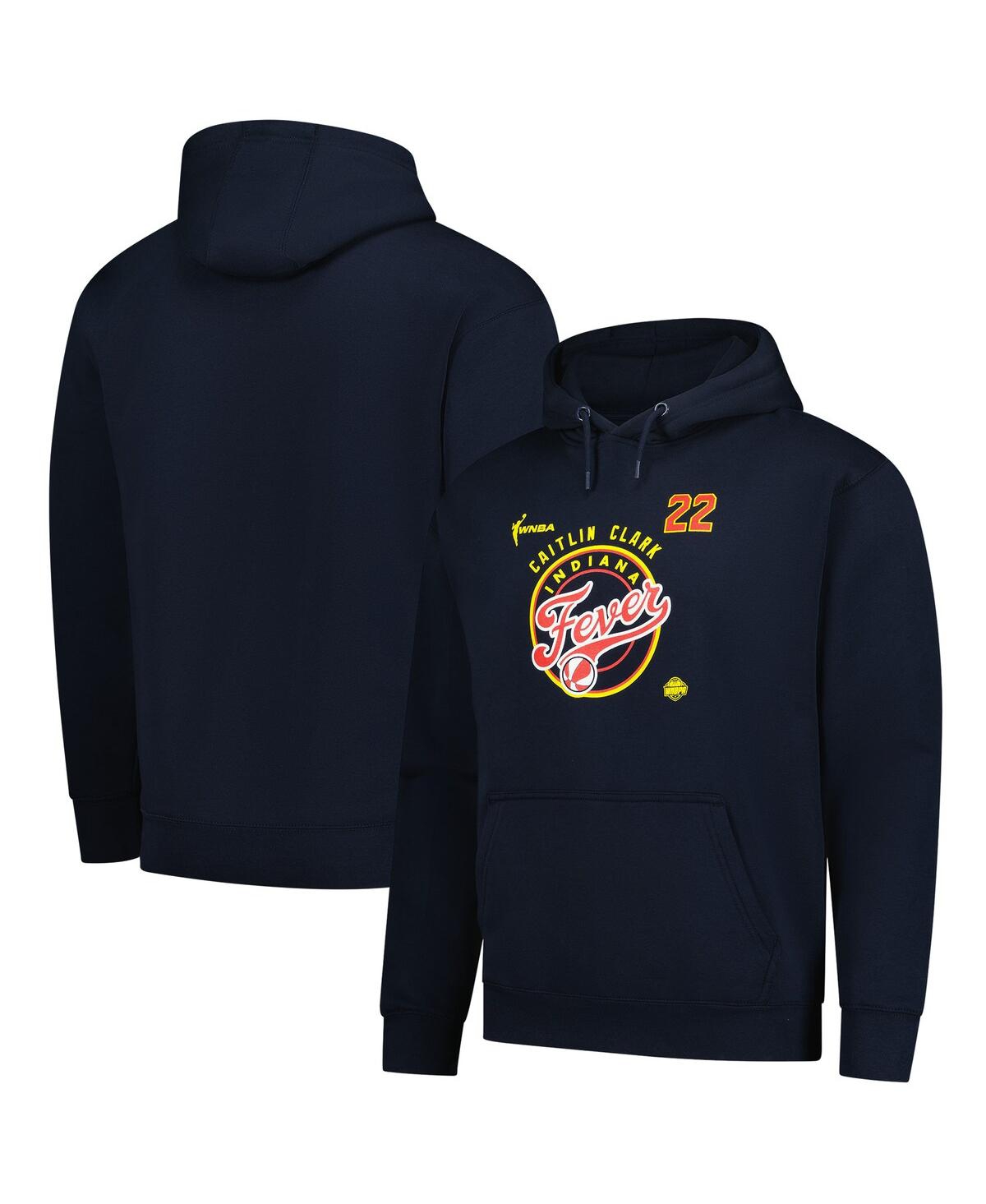Stitches Men's And Women's Caitlin Clark Navy Indiana Fever Dynasty Apparel Player Team Logo Hoodie In Blue
