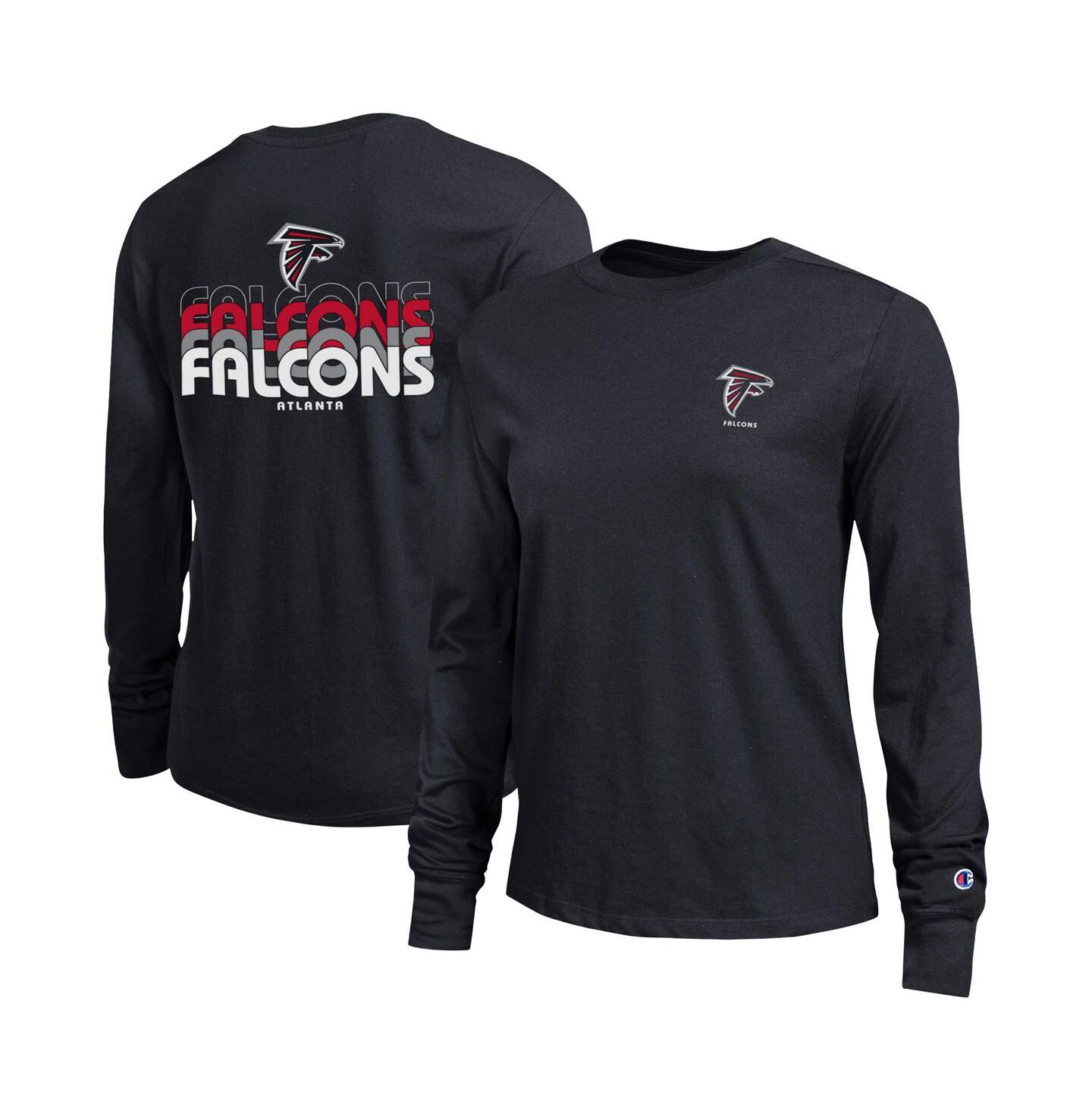 Женская футболка Champion Black Atlanta Falcons Core Long-Sleeve — фото 1