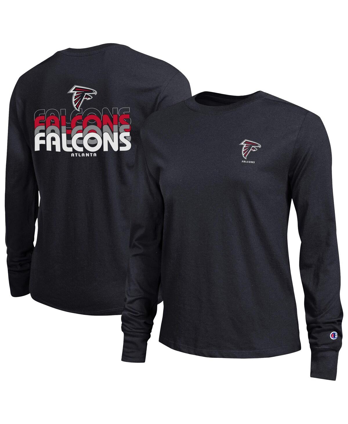 Champion Women's Black Atlanta Falcons Core Long-sleeve T-shirt In Black