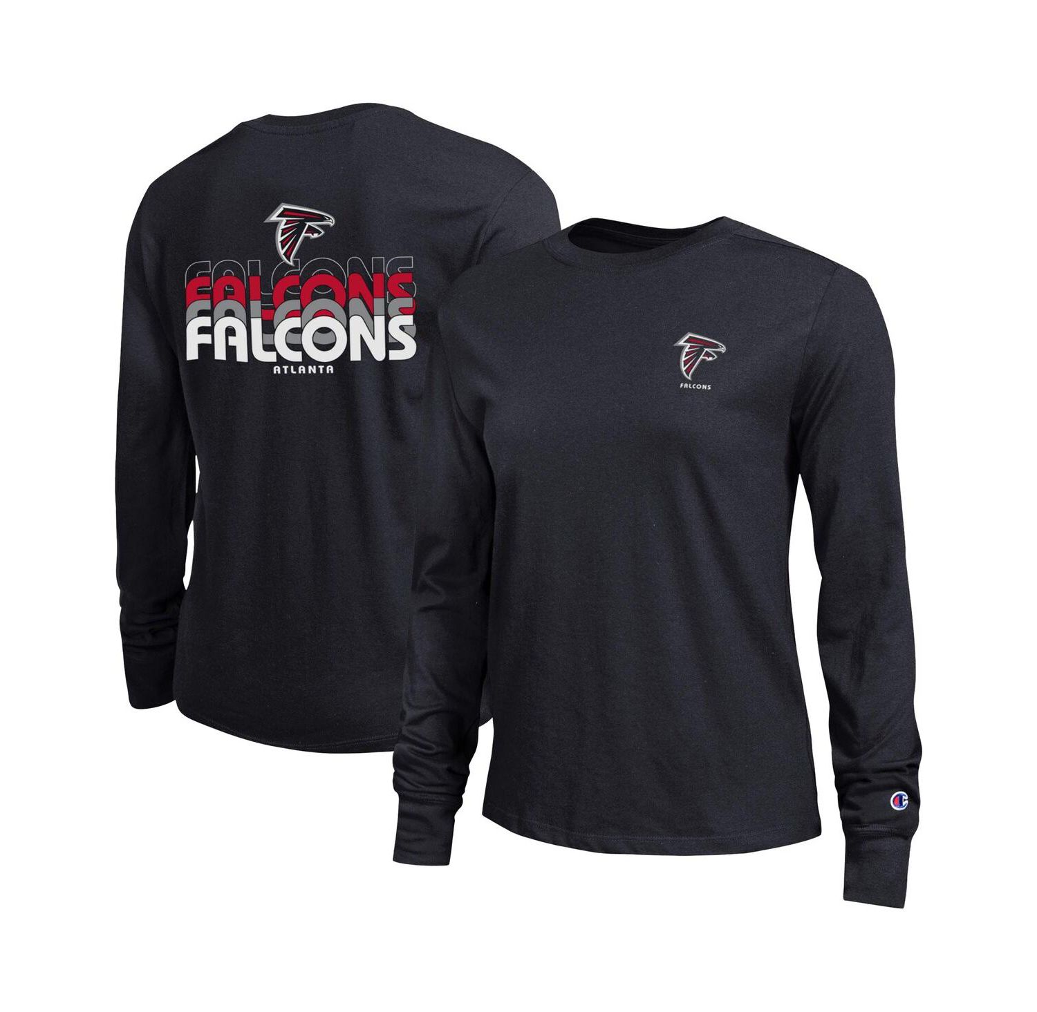 Women's Black Atlanta Falcons Core Long-Sleeve T-Shirt