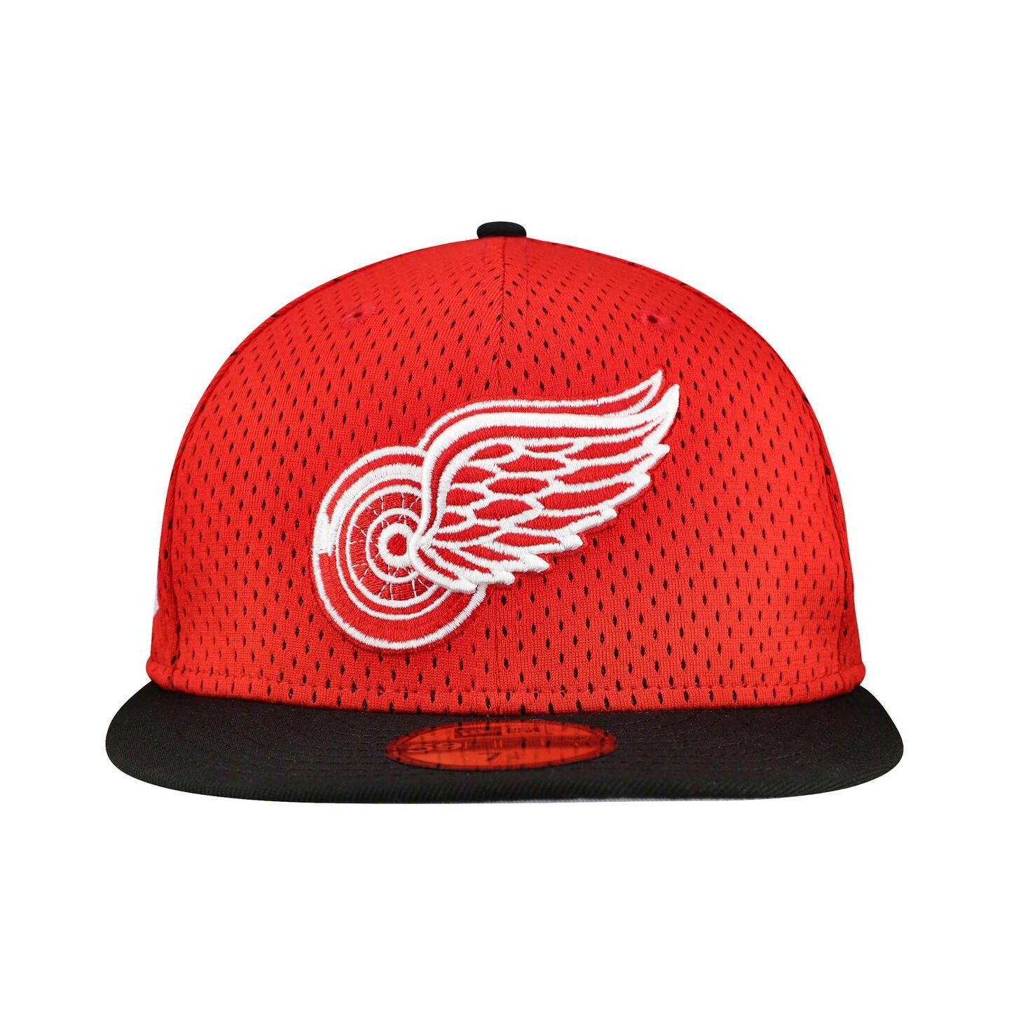 Мужская кепка New Era Red/Black Detroit Red Wings Mesh Crown Two-Tone 59FIFTY Fitted Hat — фото 4