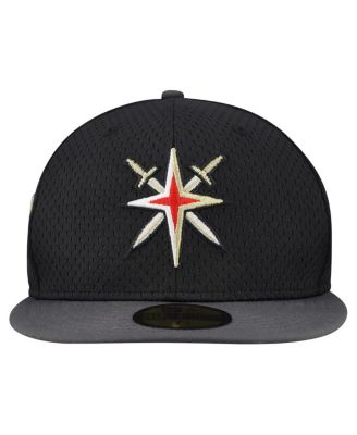 Men's Black/Gray Vegas Golden Knights Mesh Crown Two-Tone 59FIFTY Fitted Hat