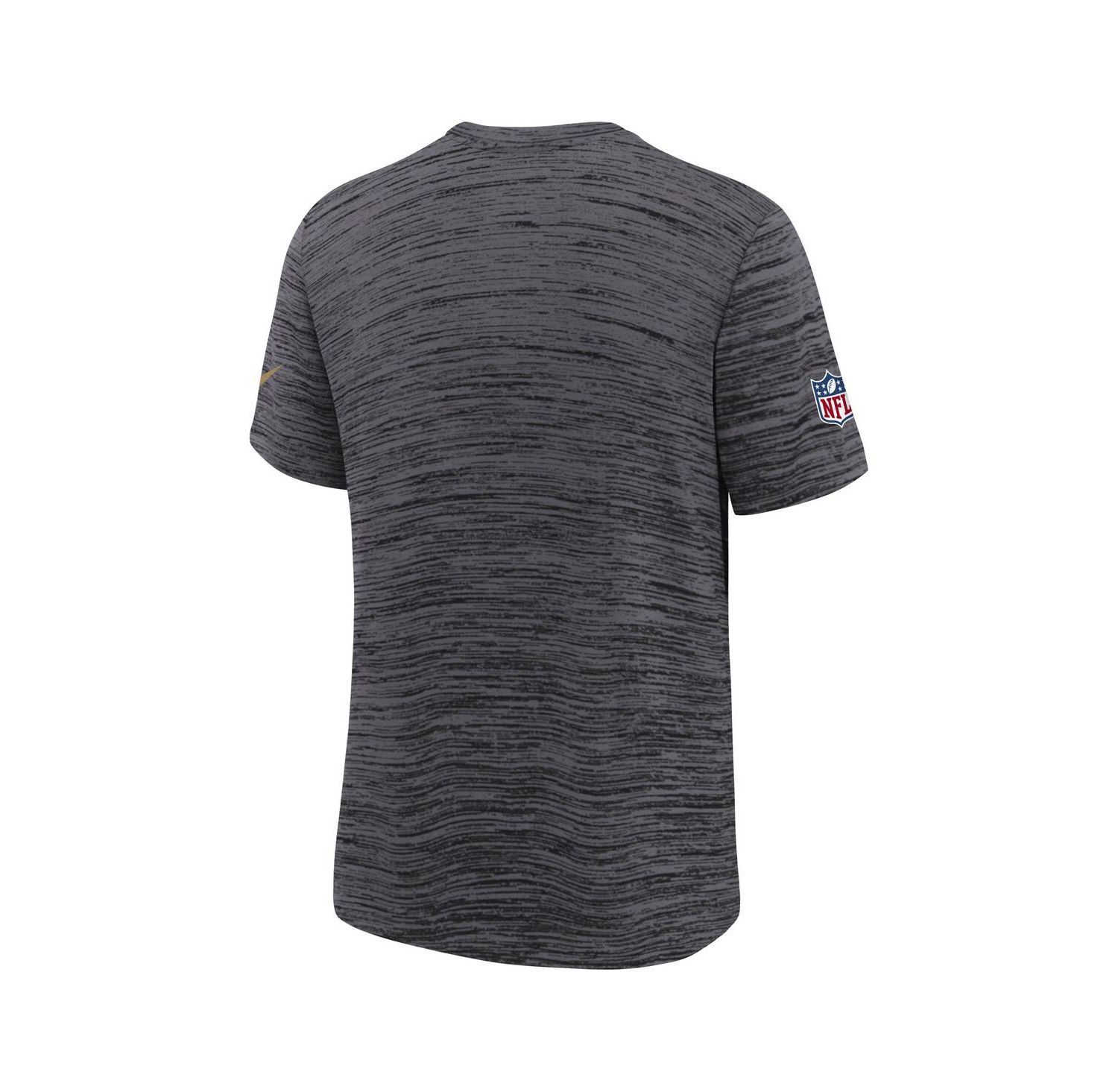 Big Boys and Girls Heather Black San Francisco 49ers 2025 Rivalries Collection Sideline Velocity Dri-FIT T-Shirt
