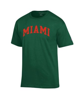 Men's Green Miami Hurricanes Basic Arch T-Shirt