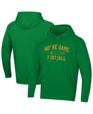 Under Armour - Men's Green Notre Dame Fighting Irish 2025 Sideline Rival Fleece Hoodie