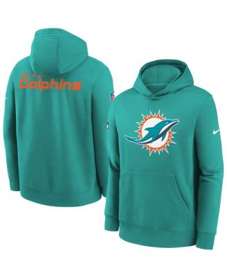 Nike - Big Boys and Girls Aqua Miami Dolphins Sideline Club Fleece Hoodie