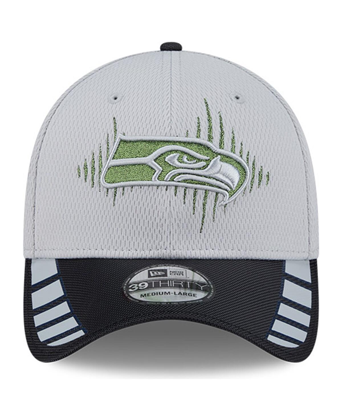 New Era Men's Wolf Gray Seattle Seahawks 2025 Rivalries Collection Fan Pack 39thirty Flex Hat In White