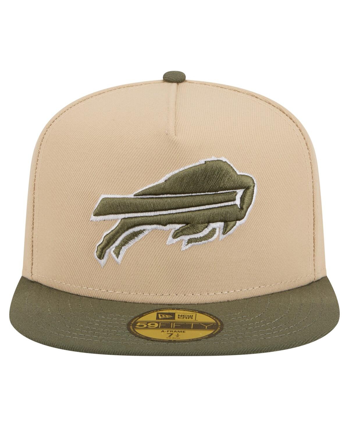 New Era Men's Light Beige/olive Buffalo Bills Color Pack A-frame 59fifty Fitted Hat In Multi