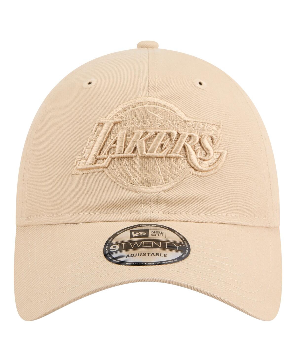 New Era Men's Khaki Los Angeles Lakers Color Pack Tonal 9twenty Adjustable Hat In Neutral