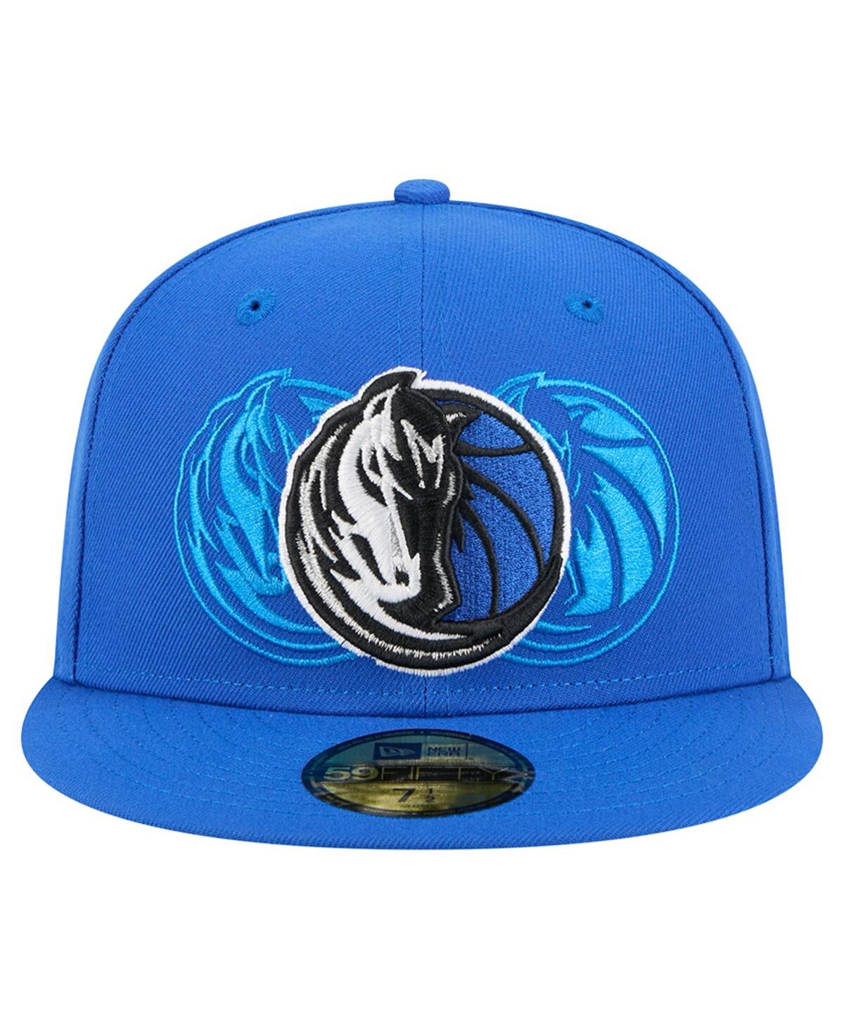 New Era Men's Blue Dallas Mavericks Tri-hit 59fifty Fitted Hat In Blue