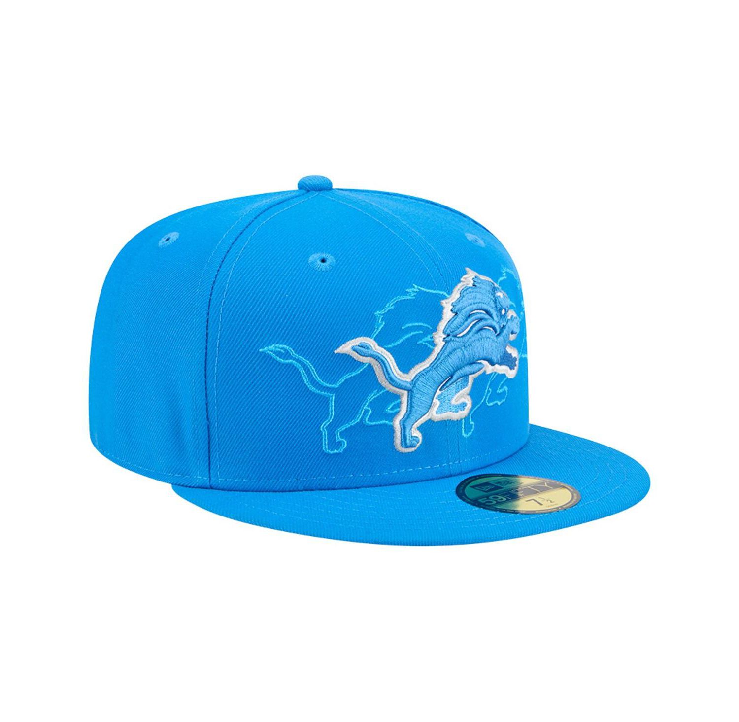 Men's Blue Detroit Lions Tri-Hit 59FIFTY Fitted Hat