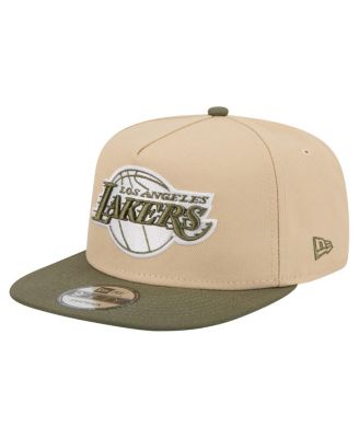 New Era - Men's Khaki/Olive Los Angeles Lakers Color Pack Two-Tone A-Frame 9FIFTY Snapback Hat