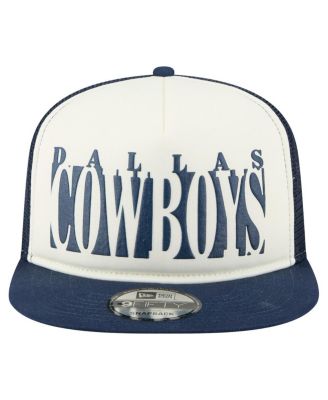Men's Cream/Navy Dallas Cowboys Cutout A-Frame 9FIFTY Snapback Hat