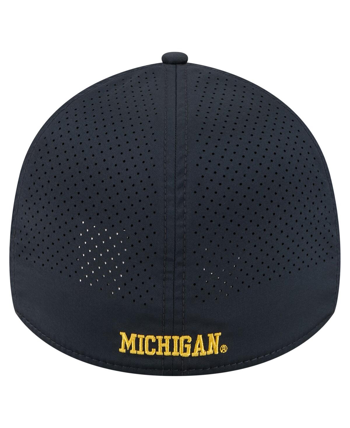 New Era Men's Navy Michigan Wolverines Rope 39thirty Flex Hat In Blue