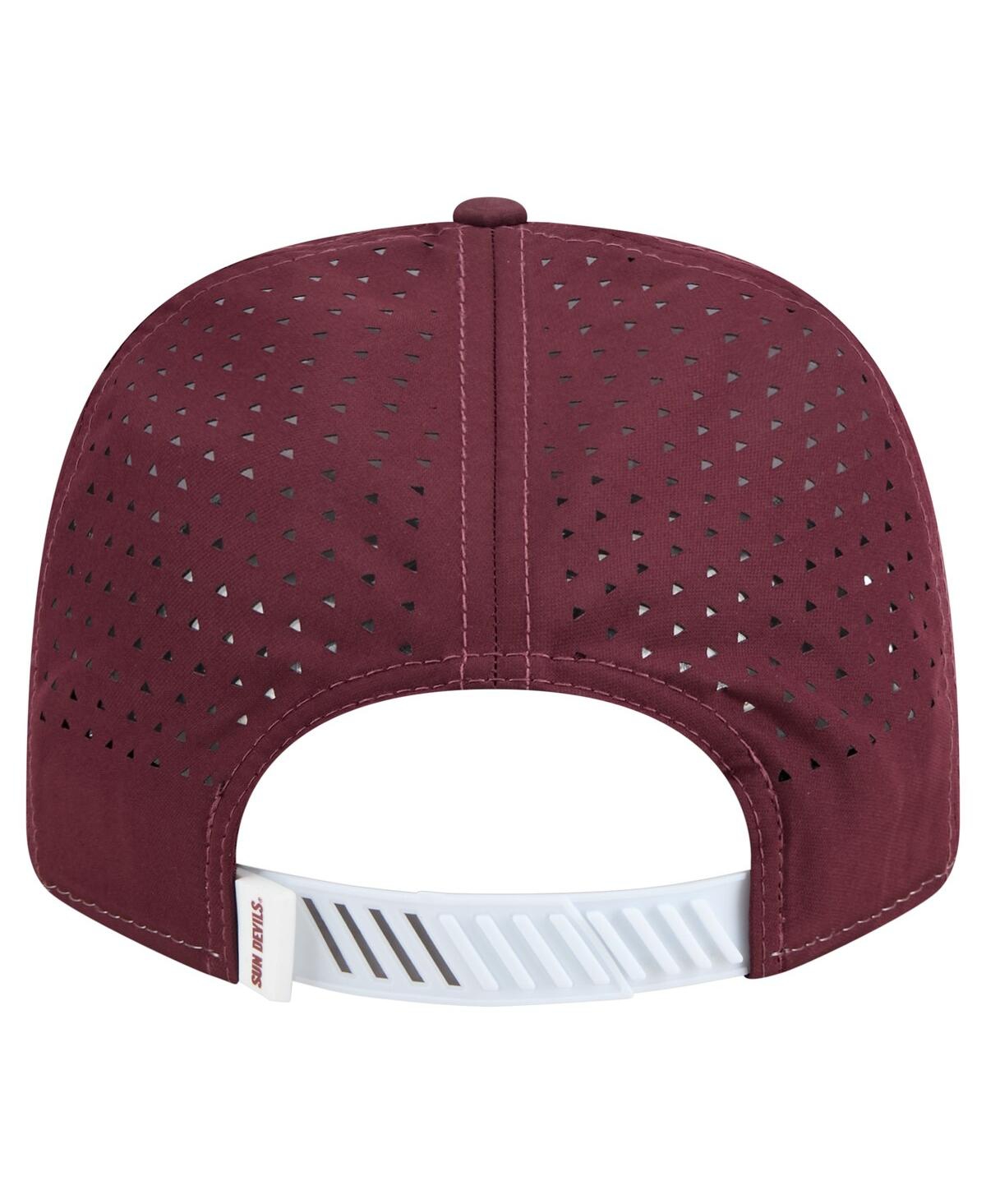 New Era Men's White/maroon Arizona State Sun Devils Perforated Patched 9seventy Adjustable Hat In Burgundy