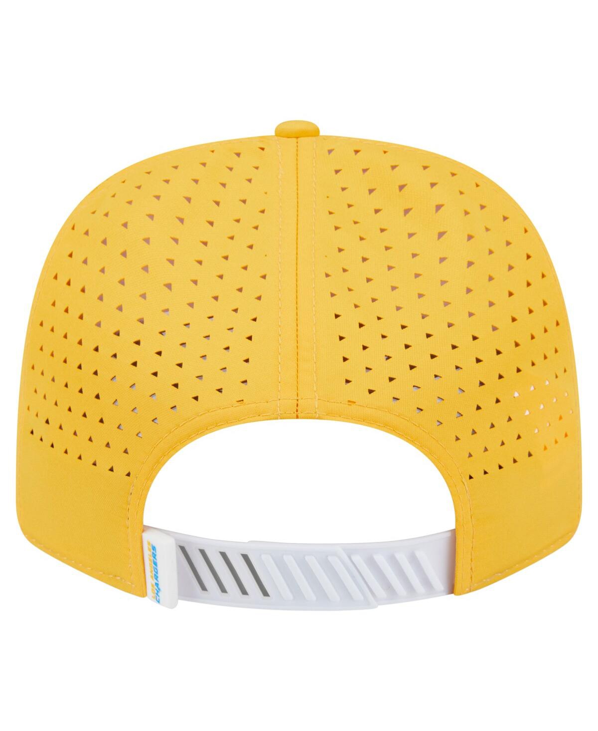 New Era Men's White/yellow Los Angeles Chargers Established Patch 9seventy Adjustable Hat In Yellow