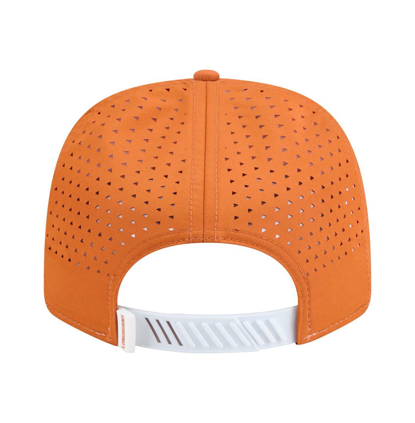 Мужская кепка New Era White/Texas Orange Texas Longhorns Perforated Patched 9SEVENTY Adjustable Hat — фото 4