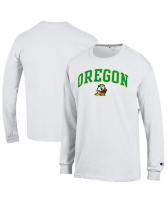 Champion - Men's White Oregon Ducks Arch Over Logo Long Sleeve T-Shirt