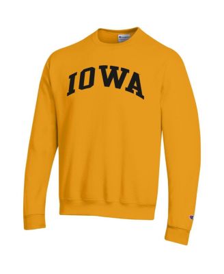 Men's Gold Iowa Hawkeyes Basic Arch Fleece Pullover Sweatshirt