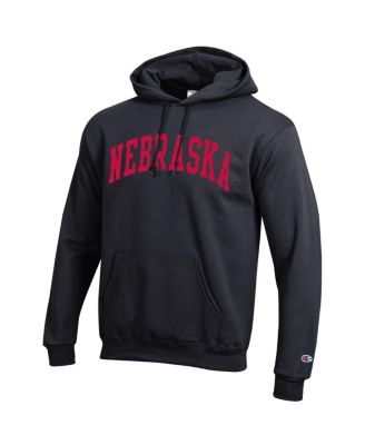 Men's Black Nebraska Huskers Basic Arch Fleece Pullover Hoodie
