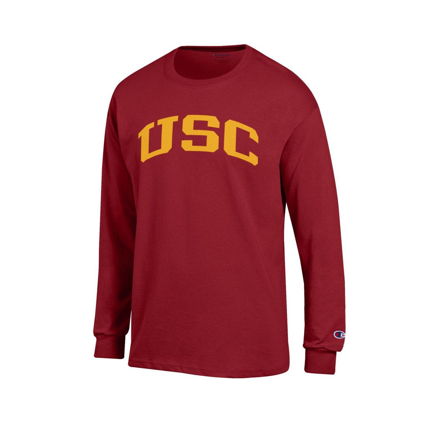 Men's Cardinal USC Trojans Basic Arch Long Sleeve T-Shirt