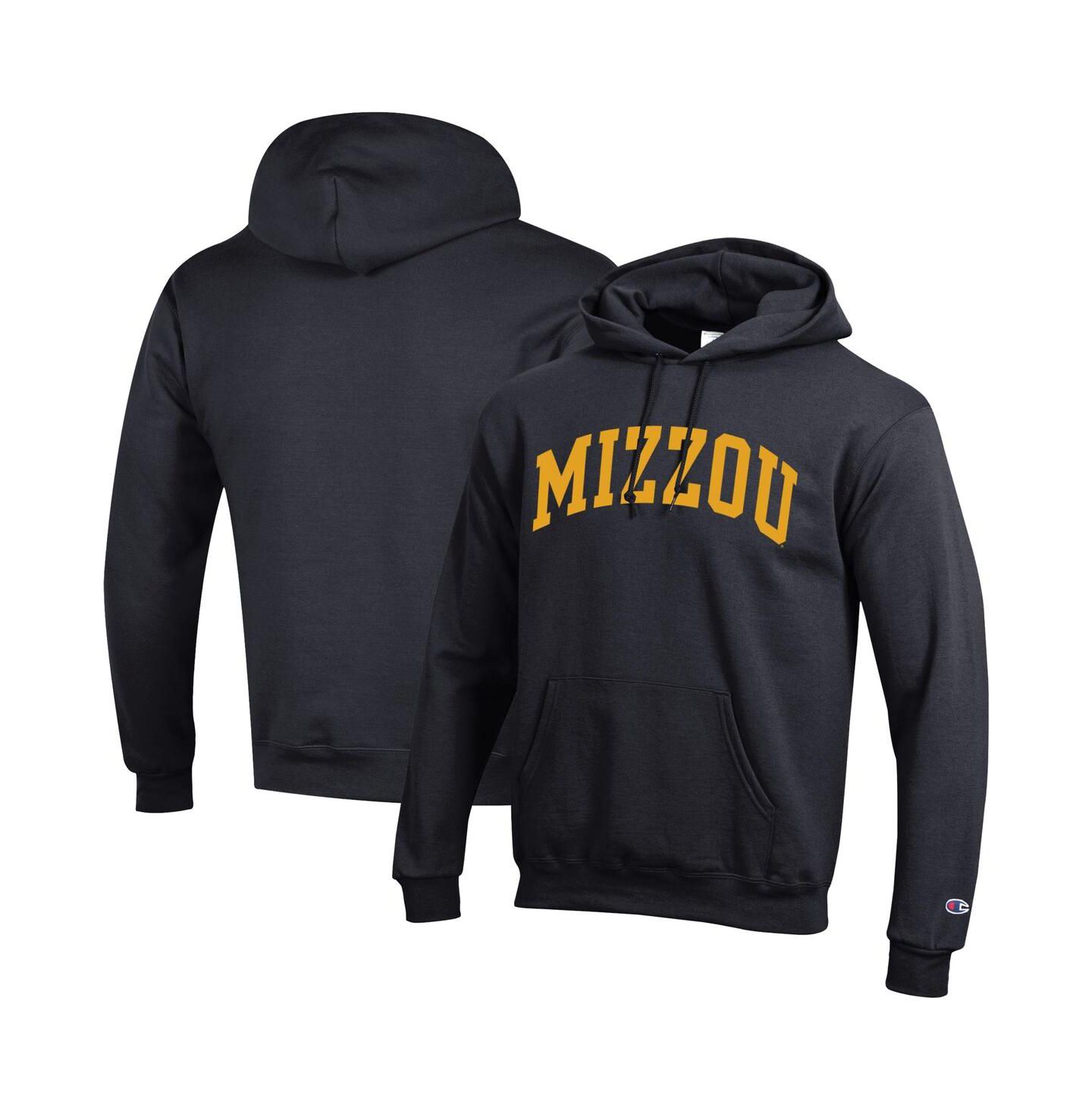 Мужское худи Champion Black Missouri Tigers Basic Arch Fleece Pullover — фото 1