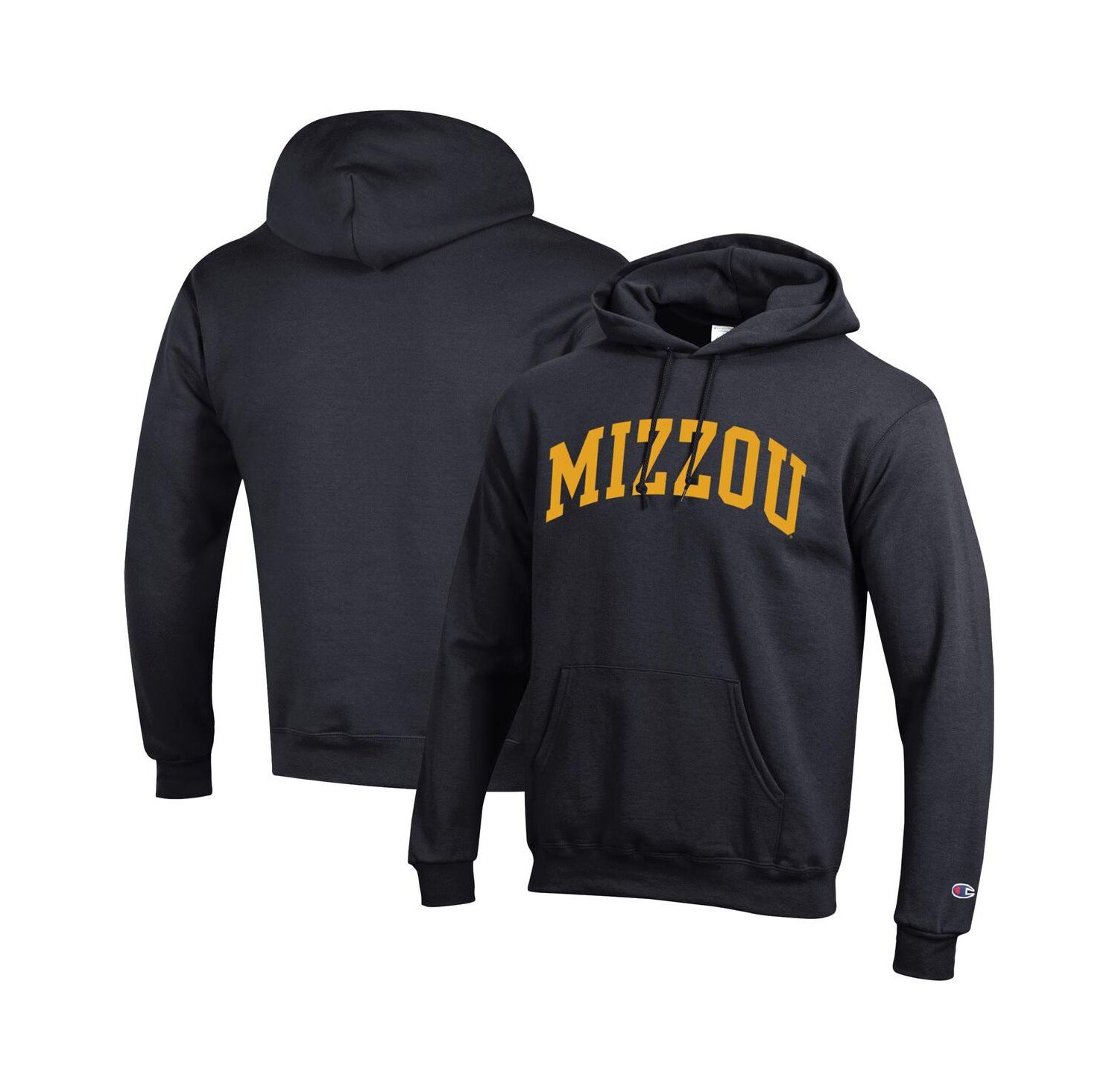 Men's Black Missouri Tigers Basic Arch Fleece Pullover Hoodie