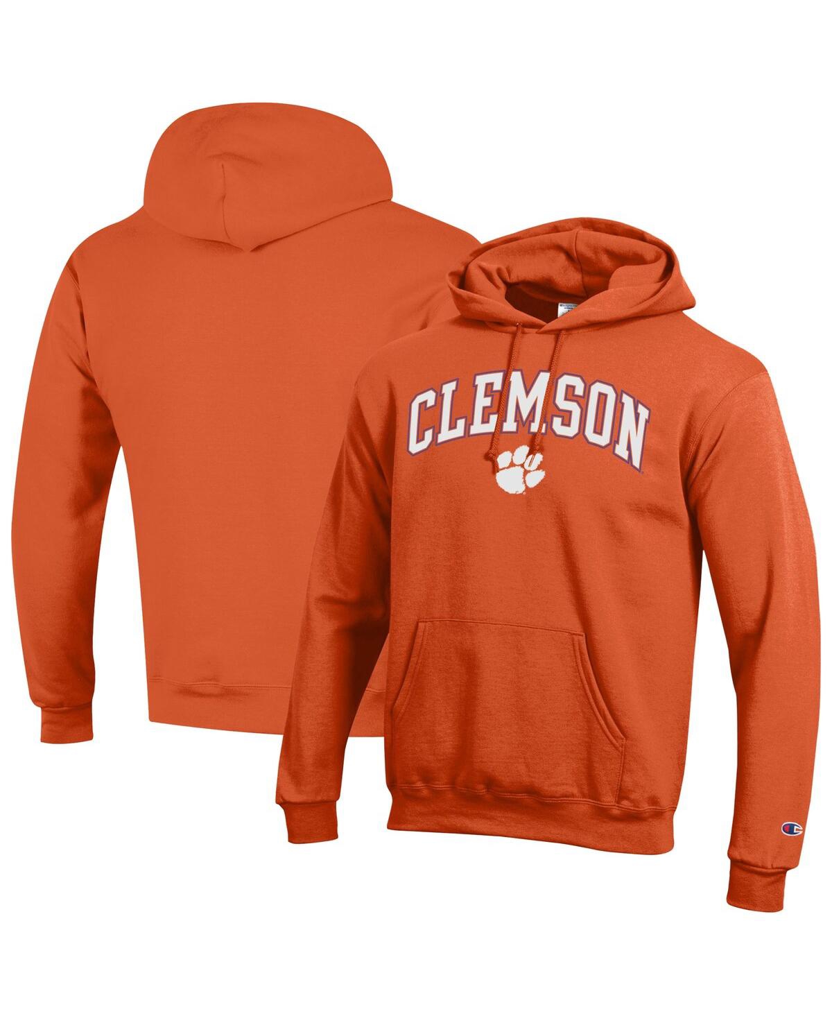 Champion Men's Orange Clemson Tigers Arched Logo Fleece Pullover Hoodie