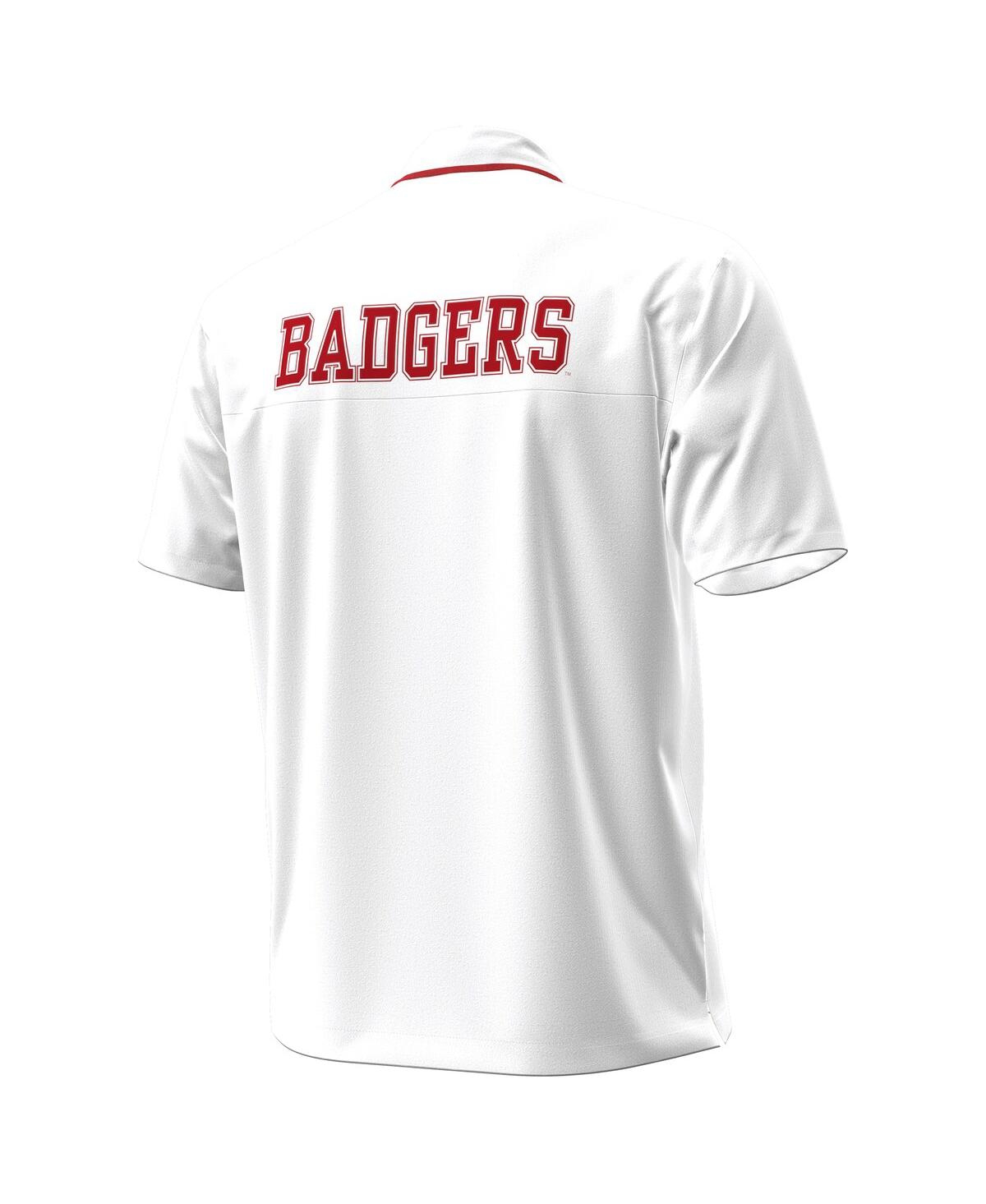 Under Armour Men's White Wisconsin Badgers 1980 Throwback Game Polo Shirt In White