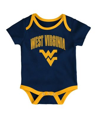 Baby Boys and Girls 3-Pack West Virginia Mountaineers All Day Play Bodysuit Set