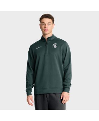 Nike - Men's Green Michigan State Spartans 2025 Coaches Premium Dri-FIT Half-Zip Pullover Hoodie