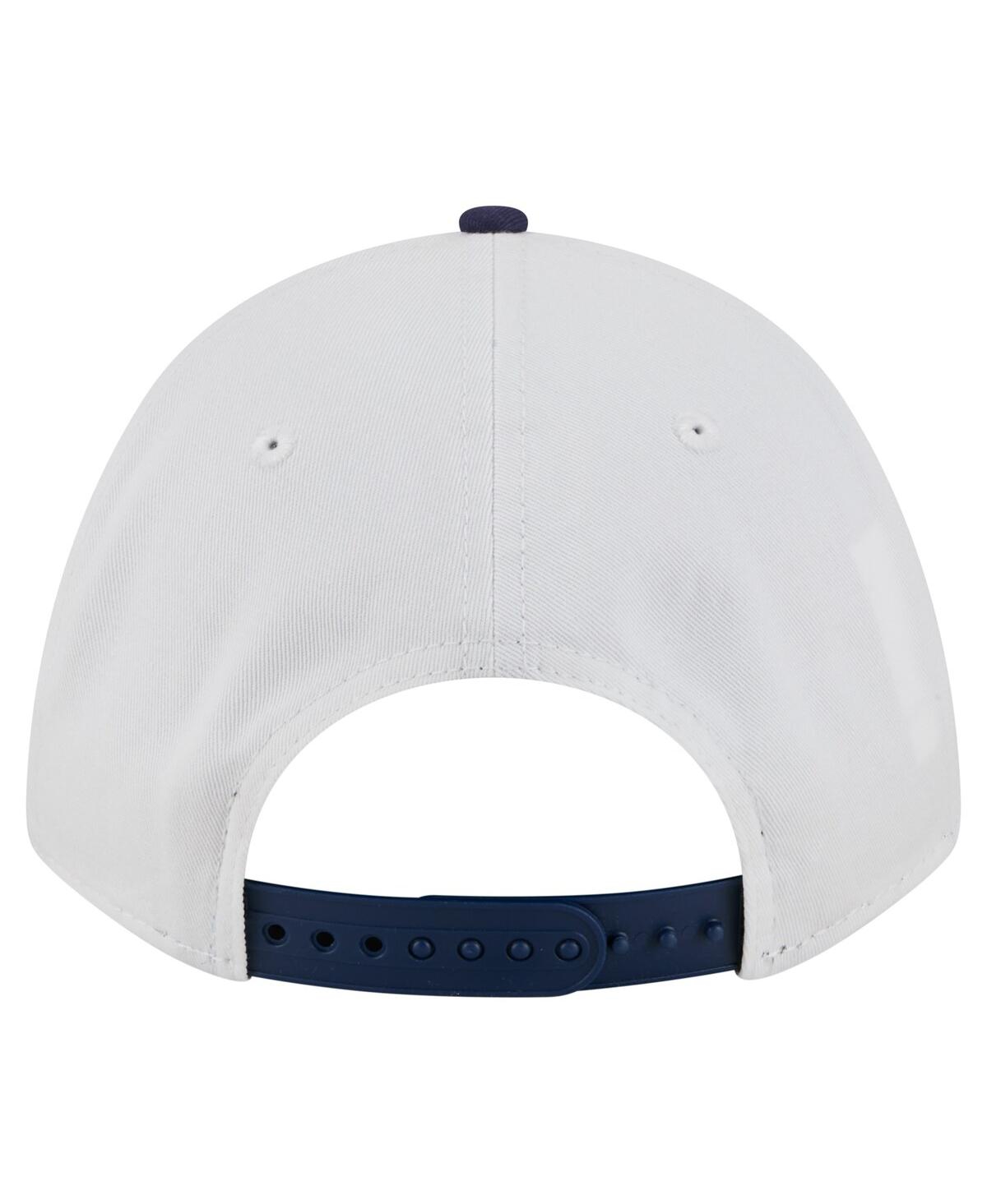 New Era Men's White/navy Ole Miss Rebels Arch Two-tone Rope 9forty A-frame M-crown Adjustable Hat In Multi