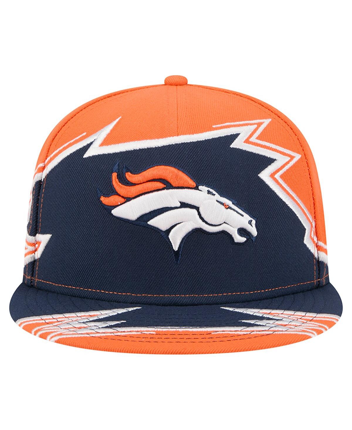 New Era Men's Orange/navy Denver Broncos Break 59fifty Fitted Hat In Multi