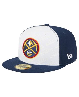 New Era - Men's White/Navy Denver Nuggets Repeat 59Fifty Fitted Hat