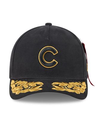 Men's Black Chicago Cubs A-Frame 9FORTY Adjustable Hat