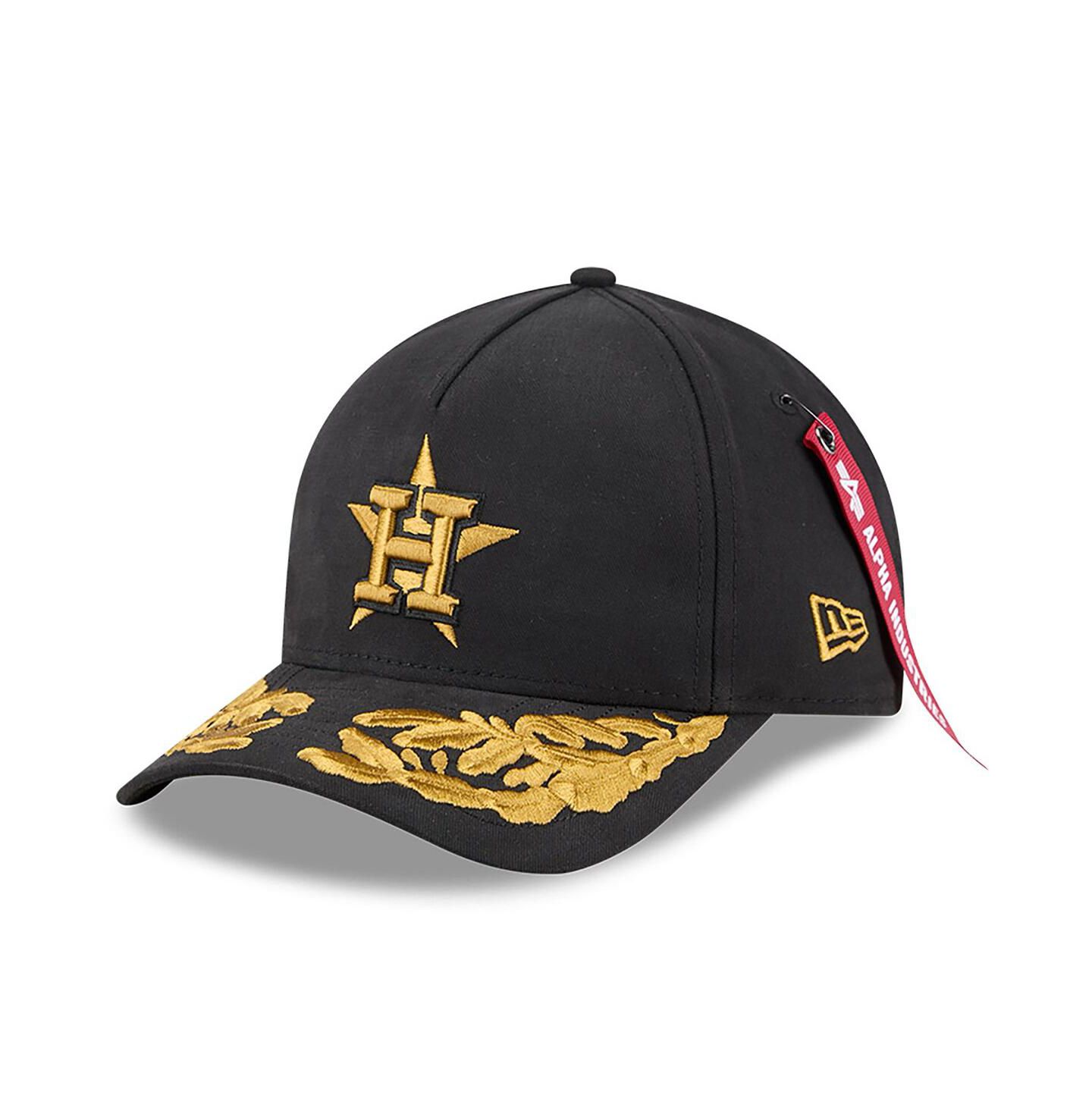Мужская кепка New Era Black Houston Astros A-Frame 9FORTY Adjustable Hat — фото 1