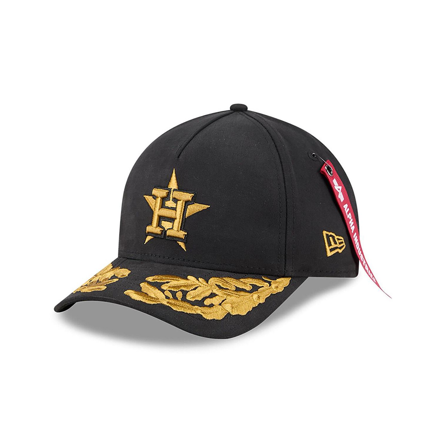 Men's Black Houston Astros A-Frame 9FORTY Adjustable Hat