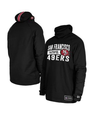 New Era - Men's Black San Francisco 49ers Functional Fandom Balaclava Helmet Stripe Tri-Blend Hoodie