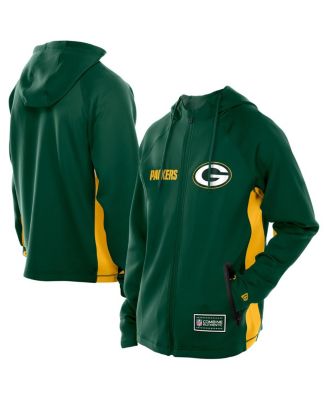 New Era - Men's Green Bay Packers Combine Authentic Raglan Scuba Full-Zip Hoodie
