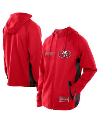 New Era - Men's Scarlet San Francisco 49ers Combine Authentic Raglan Scuba Full-Zip Hoodie