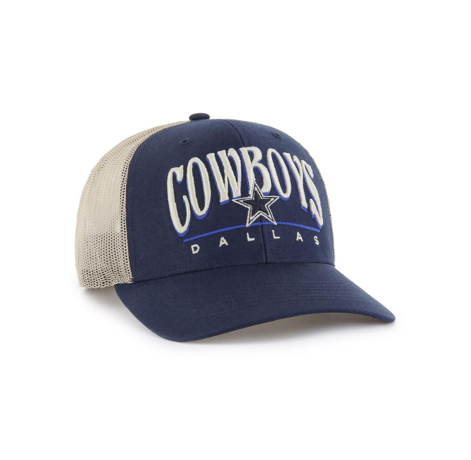 Men's Navy/Natural Dallas Cowboys Arid Adjustable Trucker Hat