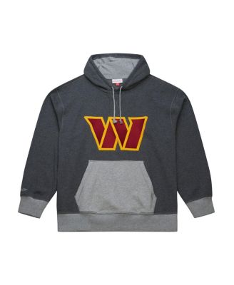 Mitchell & Ness - Men's Heather Black Washington Commanders Legacy Collection Raglan Fleece Hoodie